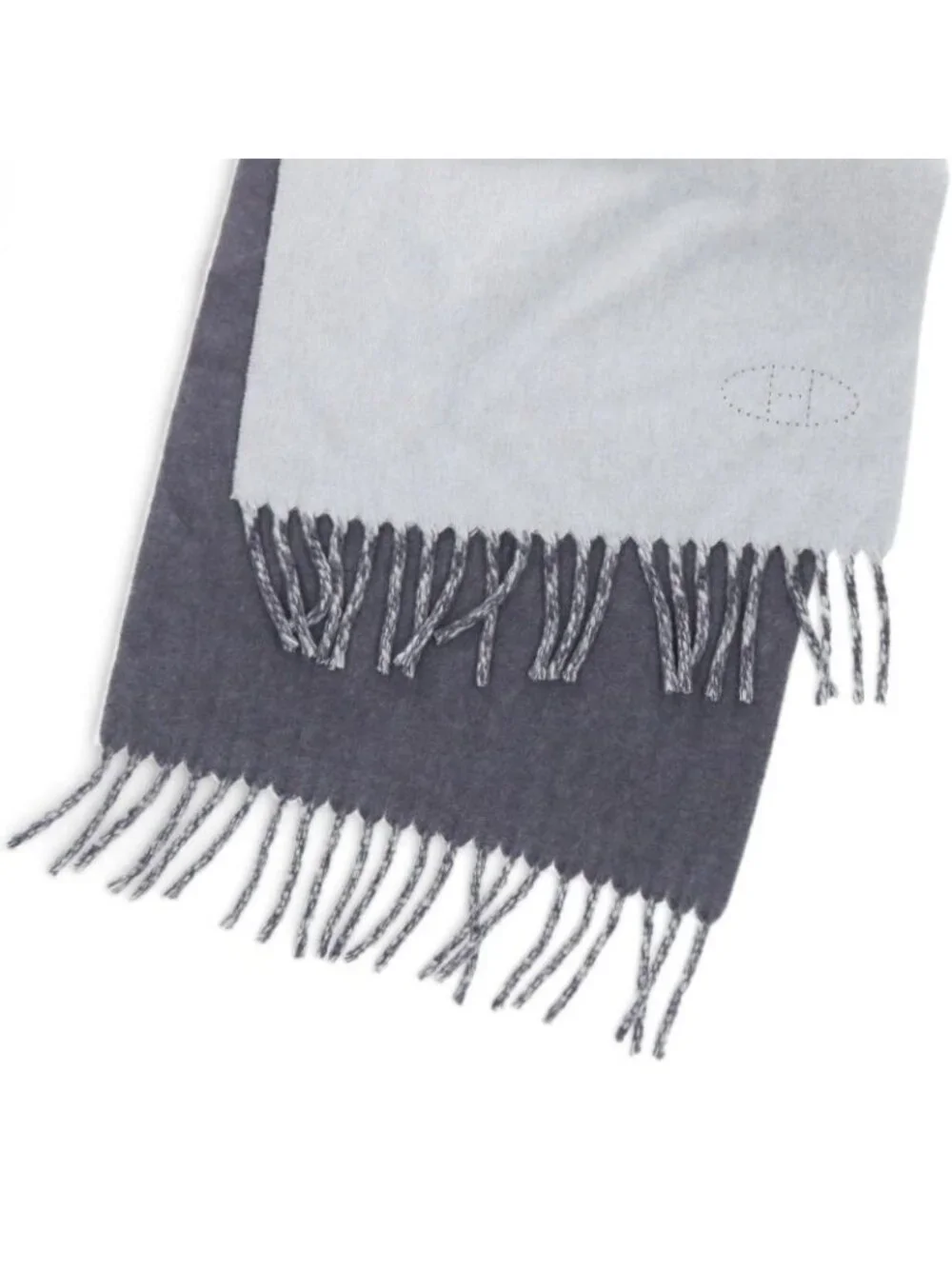 Hermes Logo Fringe Scarf